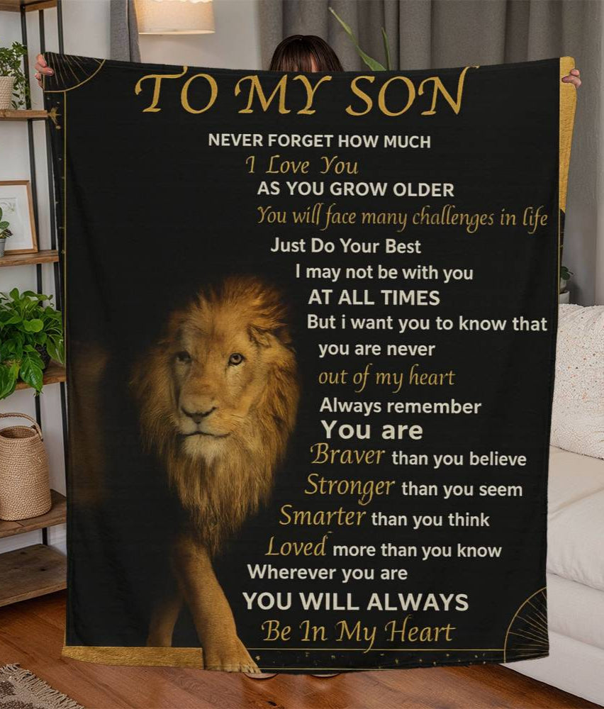 To My Son Lion Blanket  {50" x 60"}