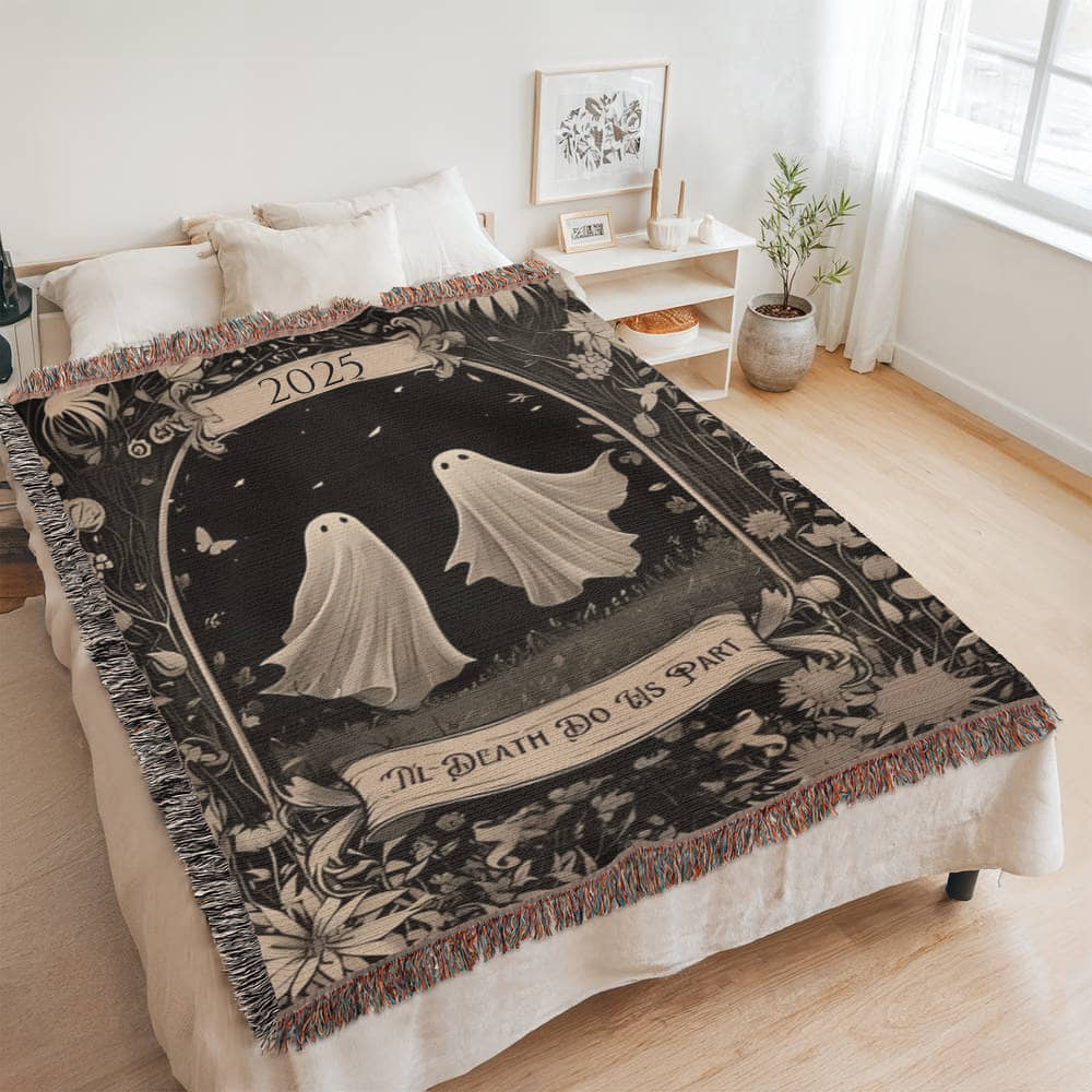 Personalized Ghost Heirloom Woven Blanket (Portrait)