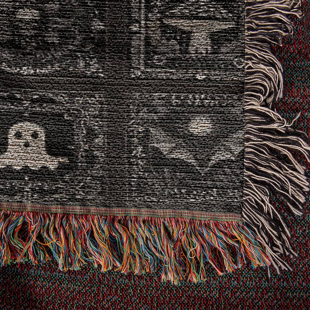 Halloween Tile  Heirloom Woven Blanket (Portrait)