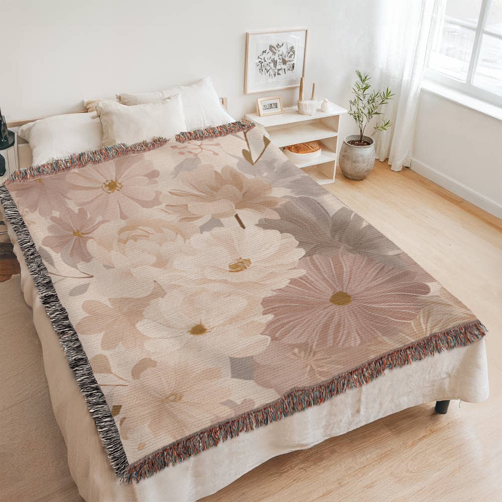 Floral Heirloom Woven Blanket