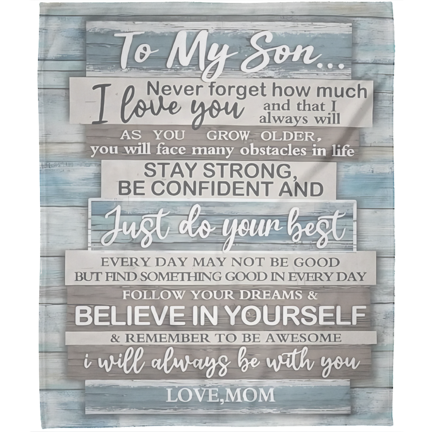 To My Son Plush Blanket – Ultra-Soft Personalized Fleece Throw