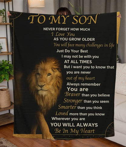 To My Son Lion Blanket  {50" x 60"}