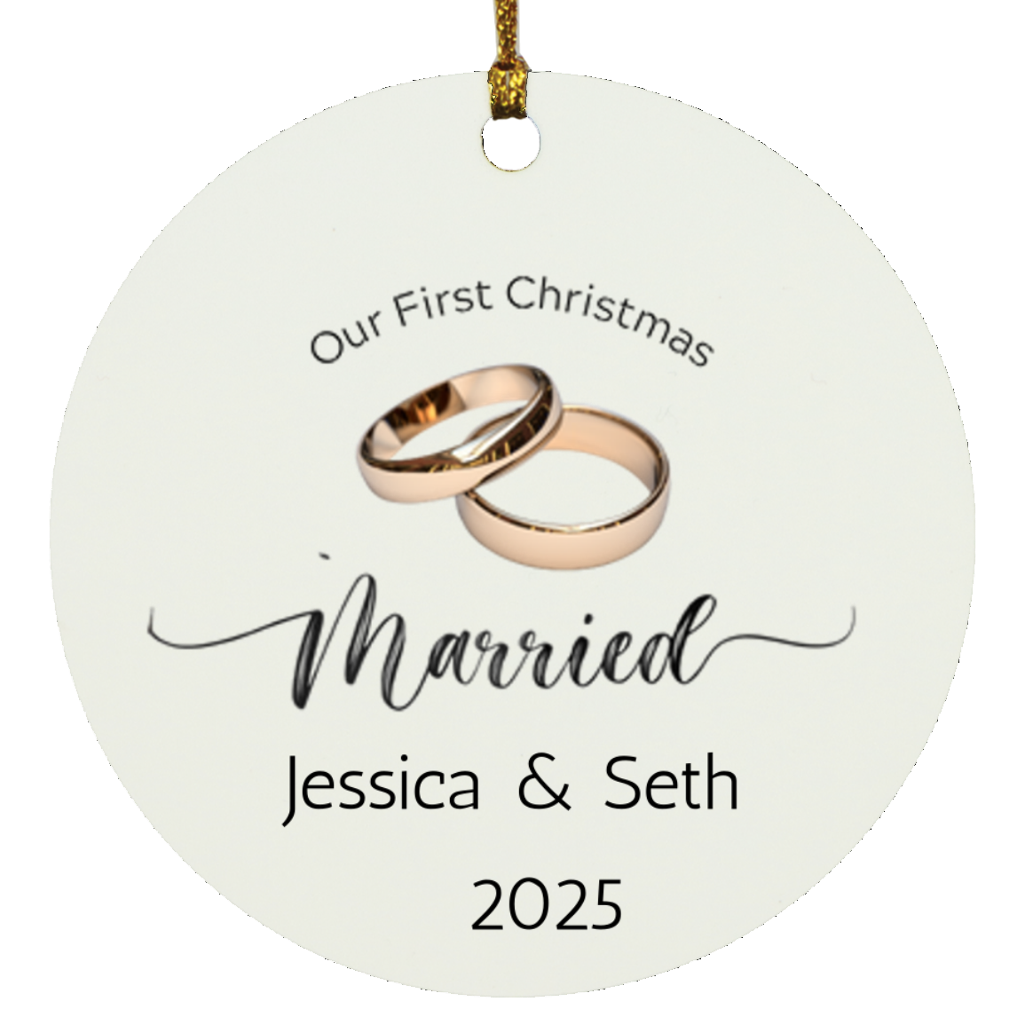 First Christmas Married Keepsake Ornament