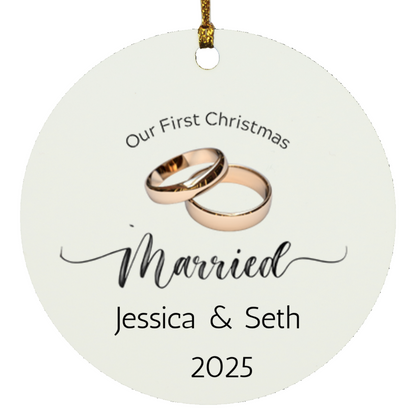 First Christmas Married Keepsake Ornament