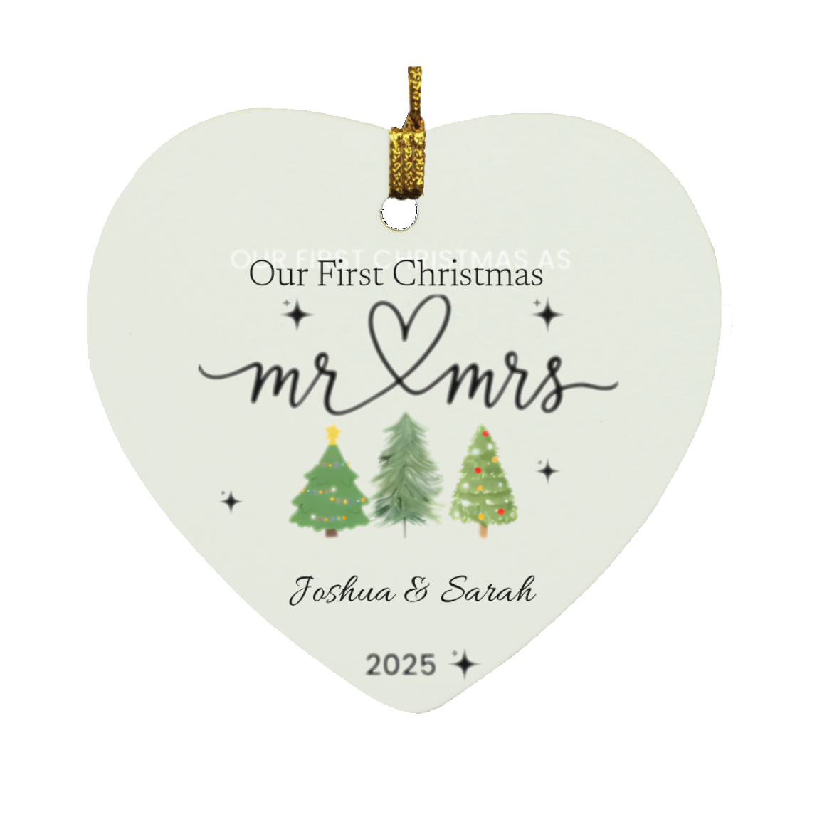 Our First  Christmas Heart Ornament