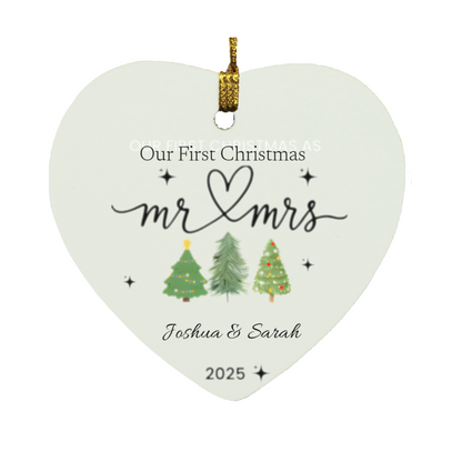 Our First  Christmas Heart Ornament
