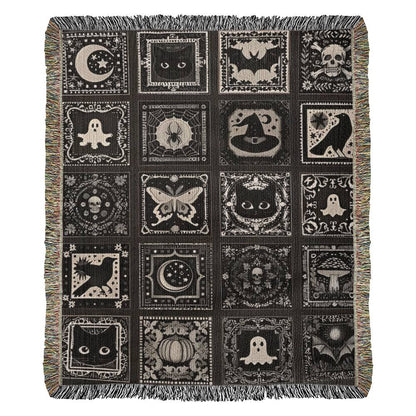 Halloween Tile  Heirloom Woven Blanket (Portrait)