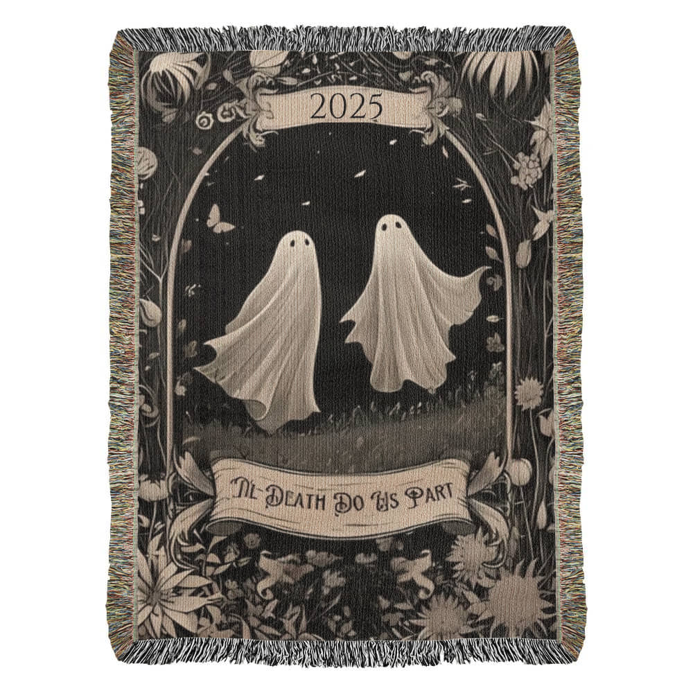 Personalized Ghost Heirloom Woven Blanket (Portrait)