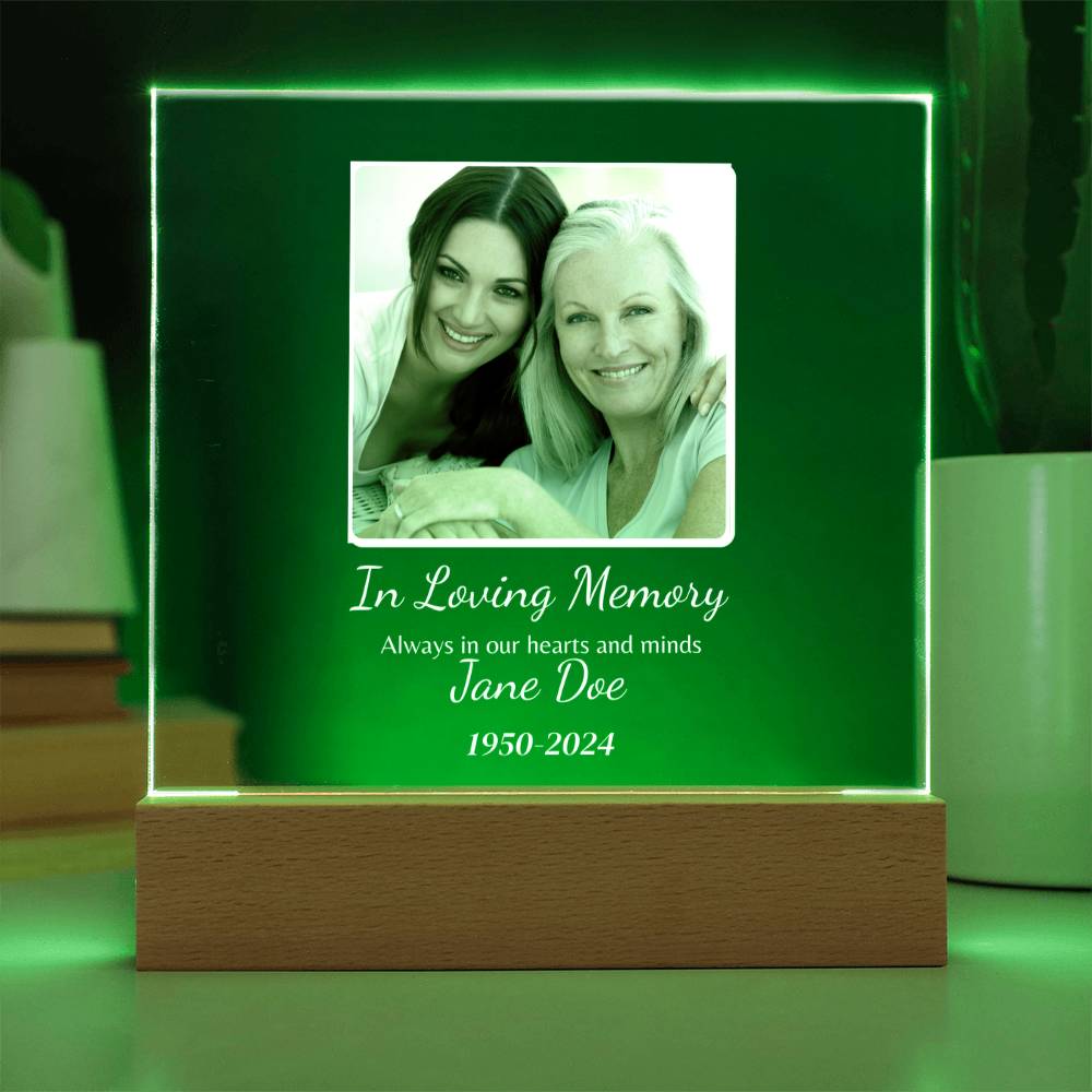 In Loving Memory- Memorial Keepsake Arcylic Plaque