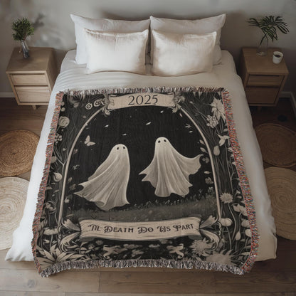 Personalized Ghost Heirloom Woven Blanket (Portrait)