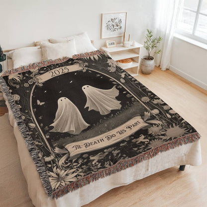 Personalized Ghost Heirloom Woven Blanket (Portrait)