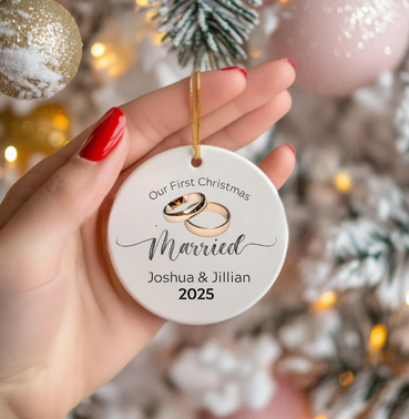 First Christmas Married Keepsake Ornament