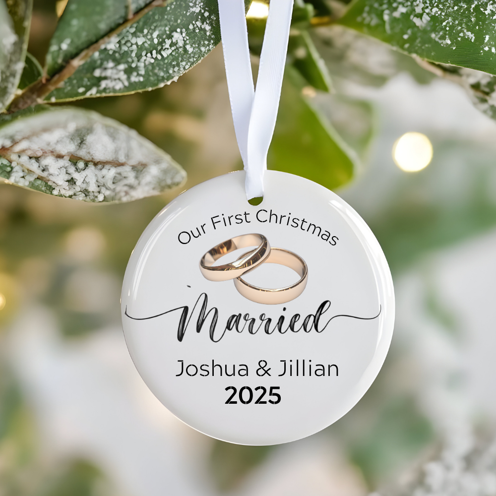 First Christmas Married Keepsake Ornament