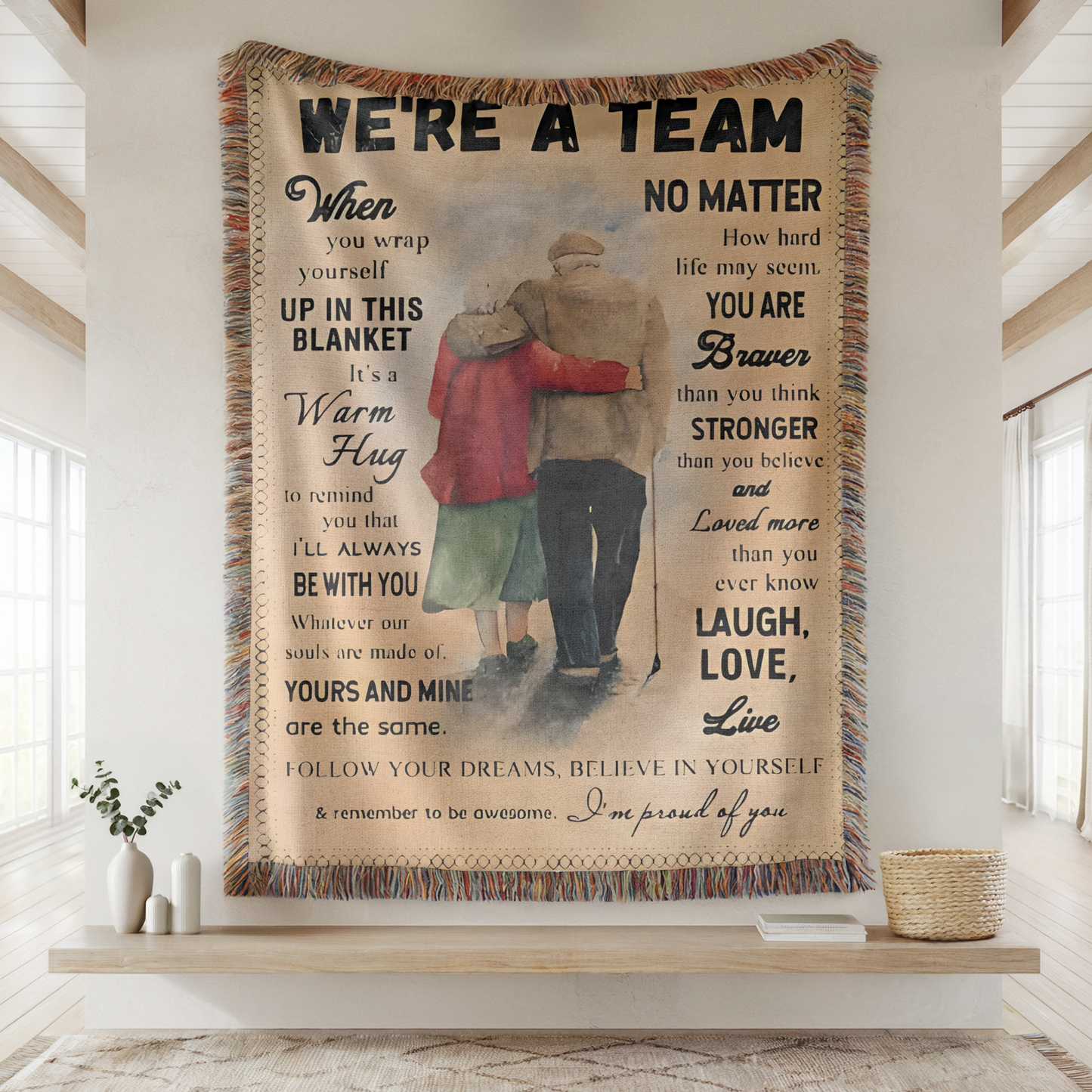 Were A Team Woven Keepsake Blanket