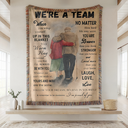 Were A Team Woven Keepsake Blanket