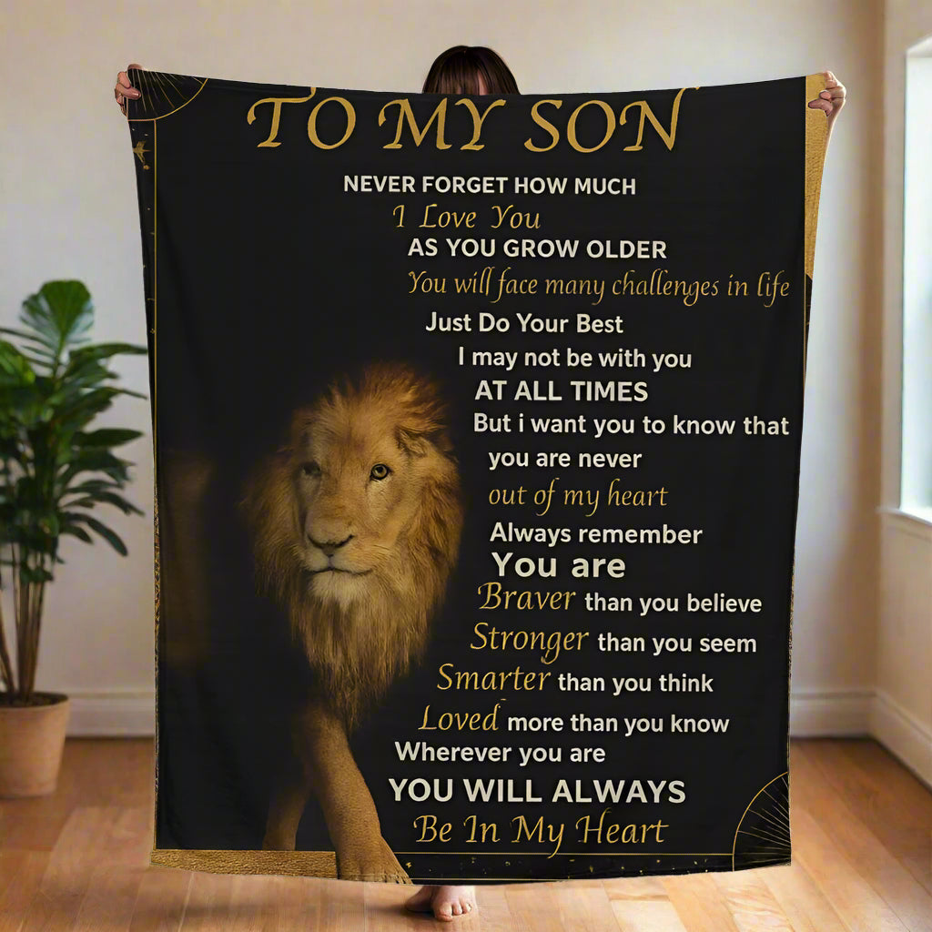 To My Son Lion Blanket  {50" x 60"}