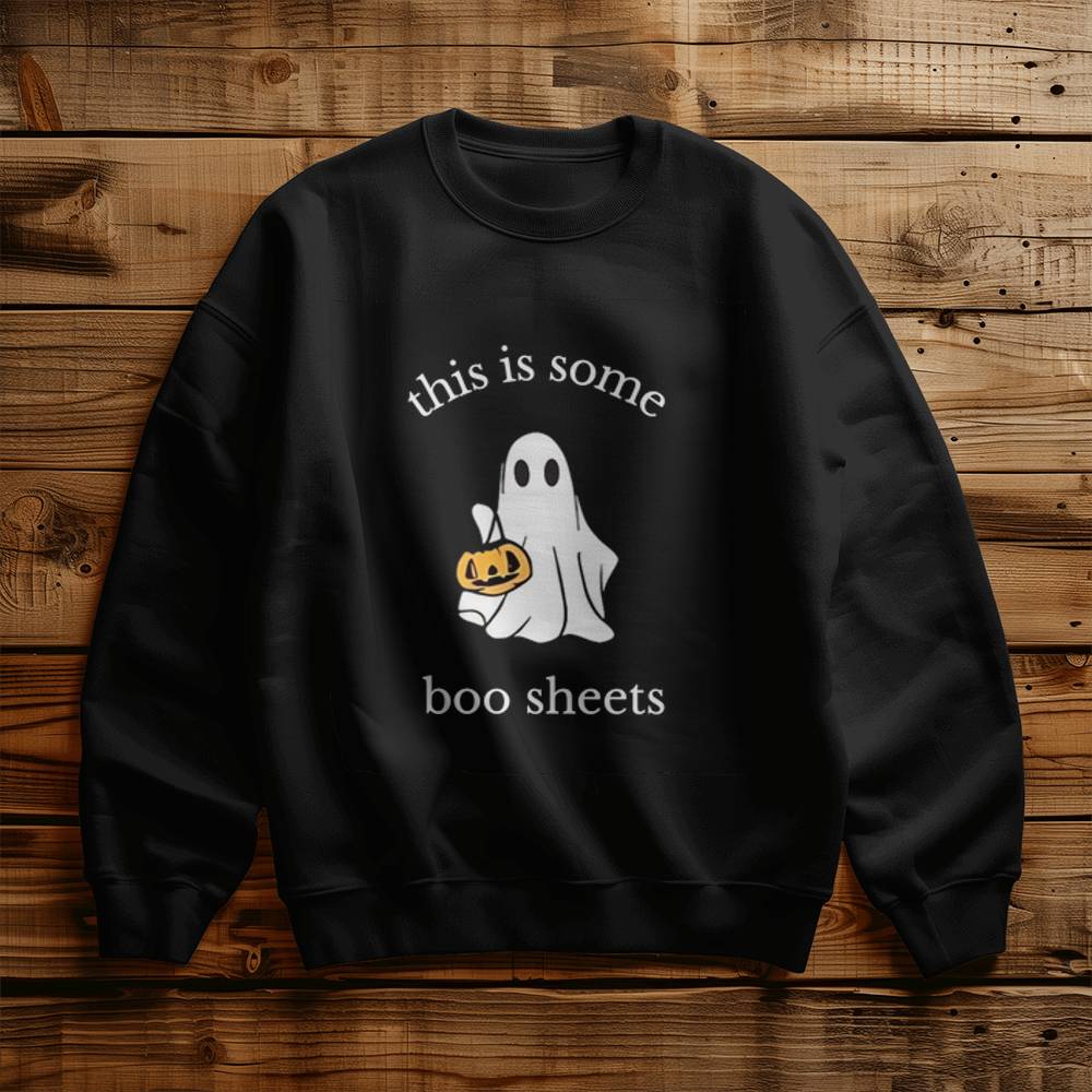 Halloween Ghost Sweatshirt - Funny Boo Sheets Design