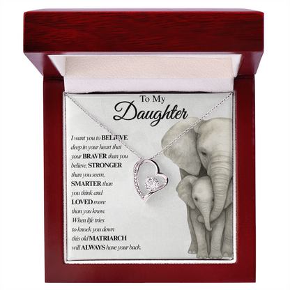 I BELIEVE IN YOU- ELEPHANTS EMBRACE NECKLACE