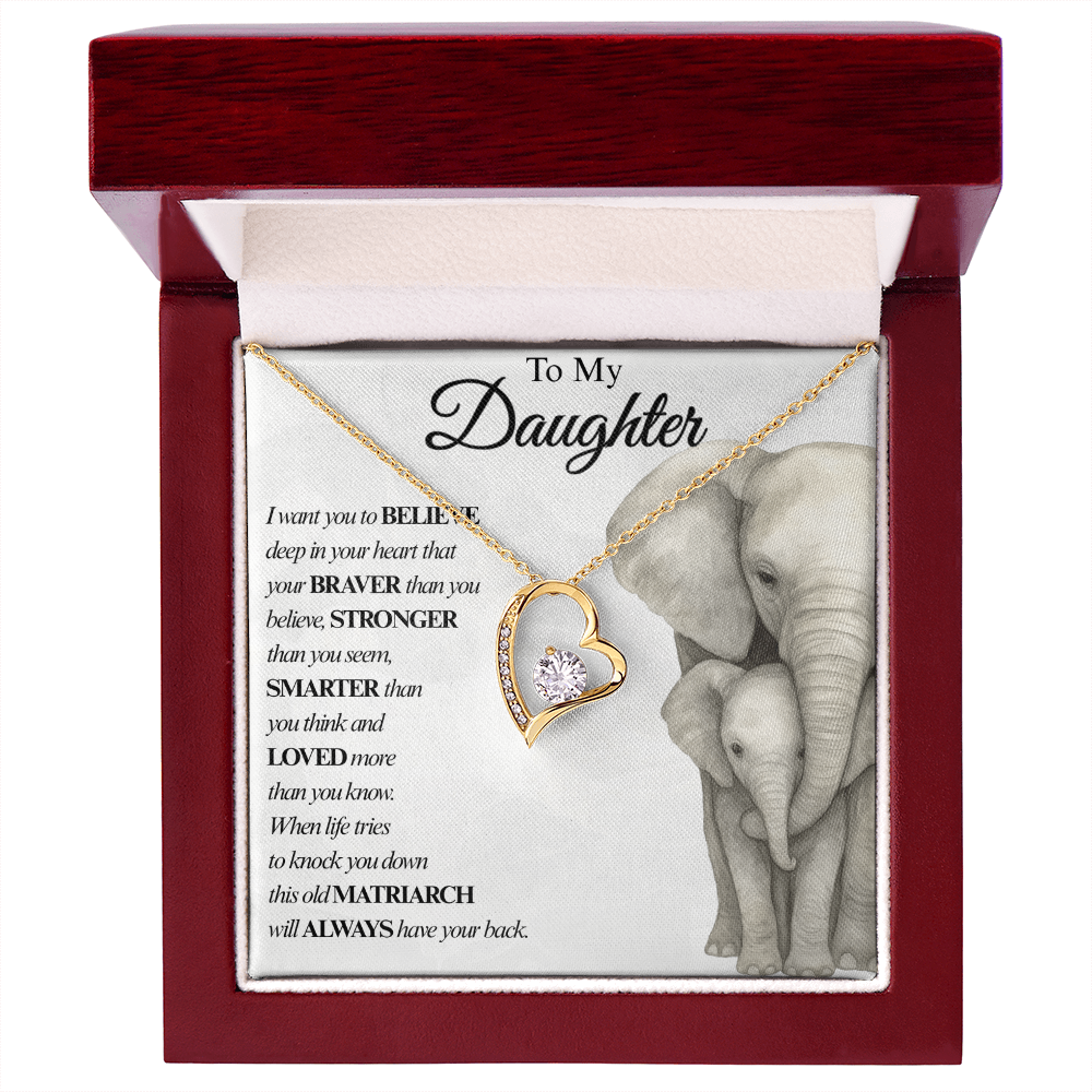 I BELIEVE IN YOU- ELEPHANTS EMBRACE NECKLACE