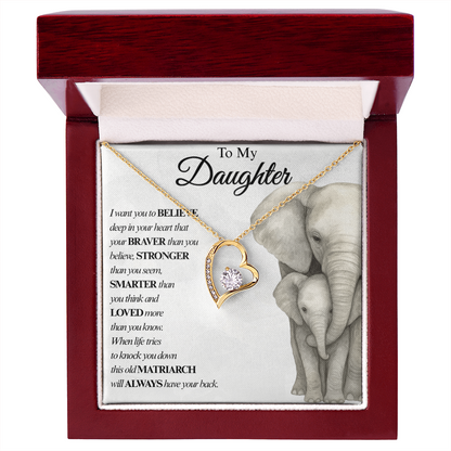 I BELIEVE IN YOU- ELEPHANTS EMBRACE NECKLACE