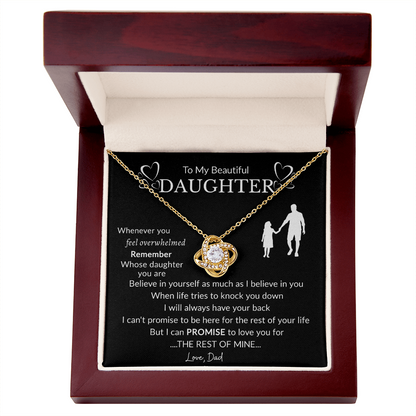 To My Beautiful Daughter Necklace