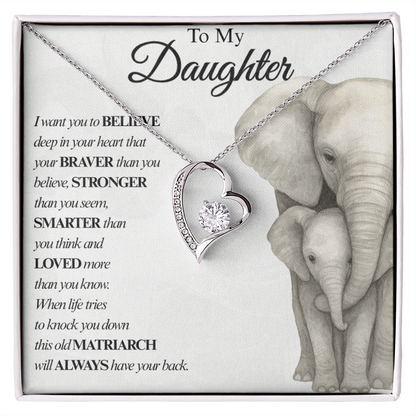 I BELIEVE IN YOU- ELEPHANTS EMBRACE NECKLACE
