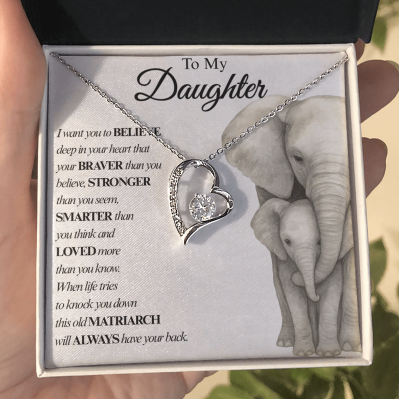 I BELIEVE IN YOU- ELEPHANTS EMBRACE NECKLACE