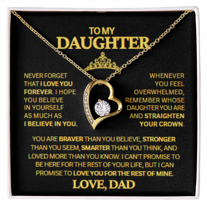 TO MY DAUGHTER LOVE DAD