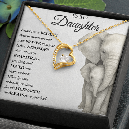 I BELIEVE IN YOU- ELEPHANTS EMBRACE NECKLACE