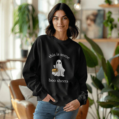 Halloween Ghost Sweatshirt - Funny Boo Sheets Design