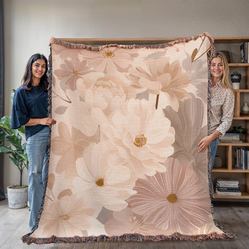 Floral Heirloom Woven Blanket