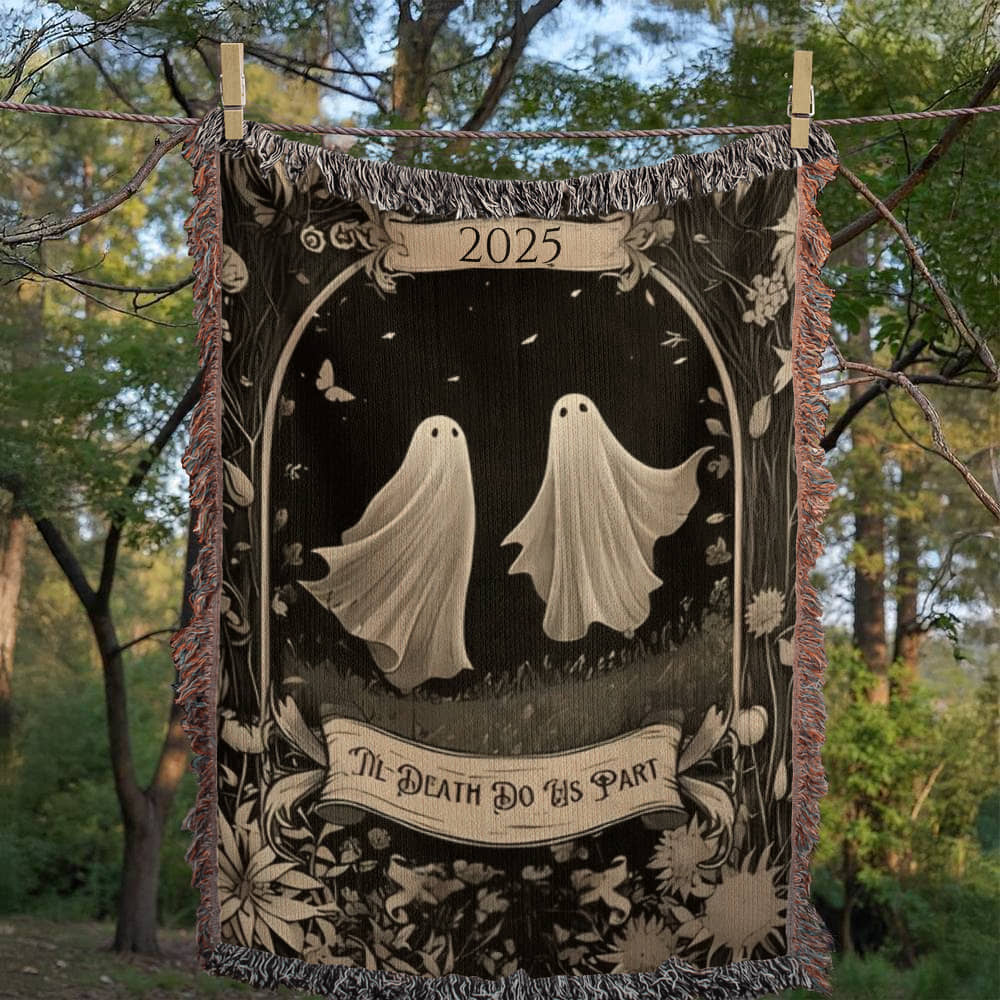 Personalized Ghost Heirloom Woven Blanket (Portrait)