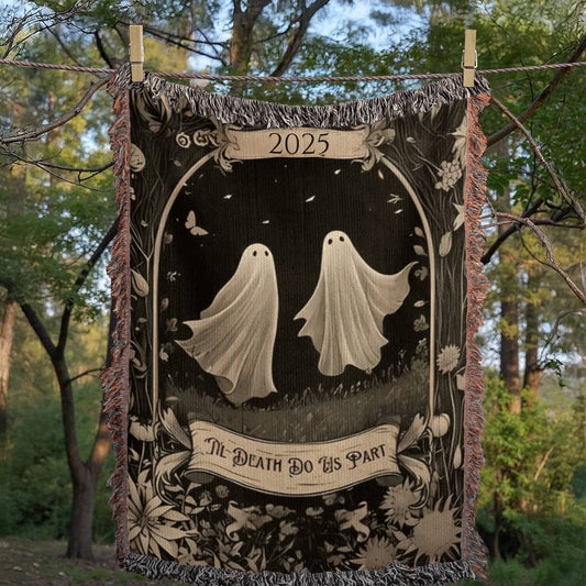 Personalized Ghost Heirloom Woven Blanket (Portrait)