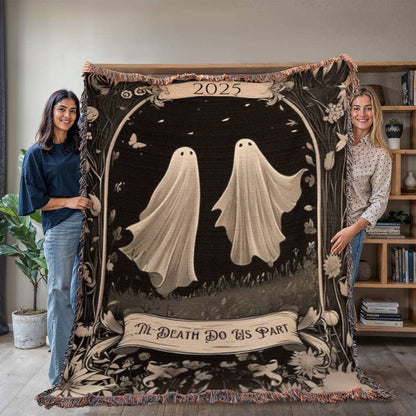 Personalized Ghost Heirloom Woven Blanket (Portrait)