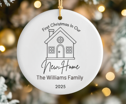 Personalized New Home Christmas Ornament