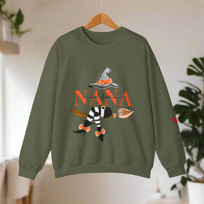 Personalized Nana Witch Sweatshirt – Custom Halloween Gift for Grandma
