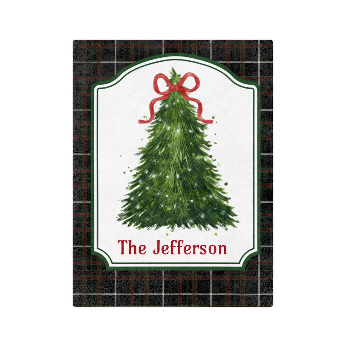 Personalized Holiday Woven Blanket