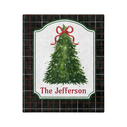 Personalized Holiday Woven Blanket